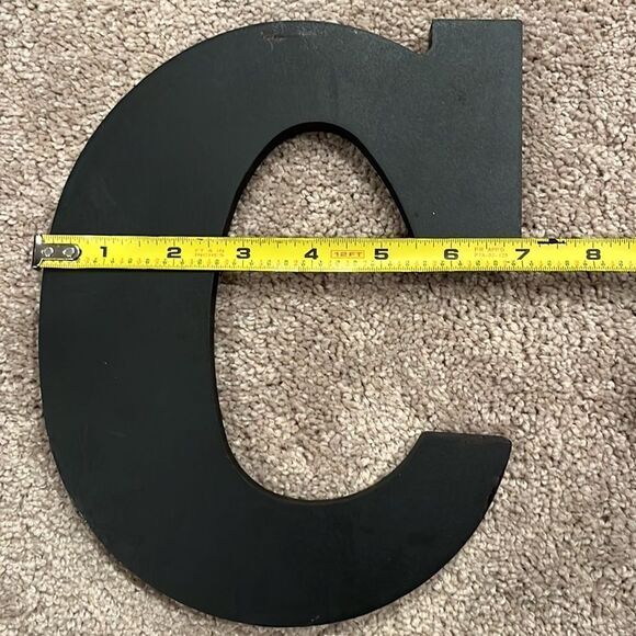 9” Black Block Hanging Capital Letters “FCUS” for Classroom Use with Wall Clock - Picture 11 of 15